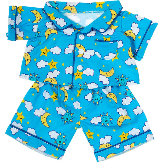 Pijama Bleu pour peluche 40cm