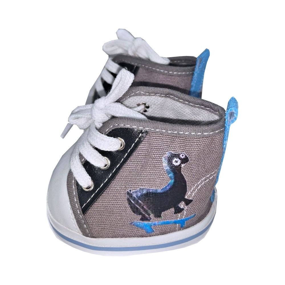 Accessoires chaussures sneakers gris et blu pour peluches