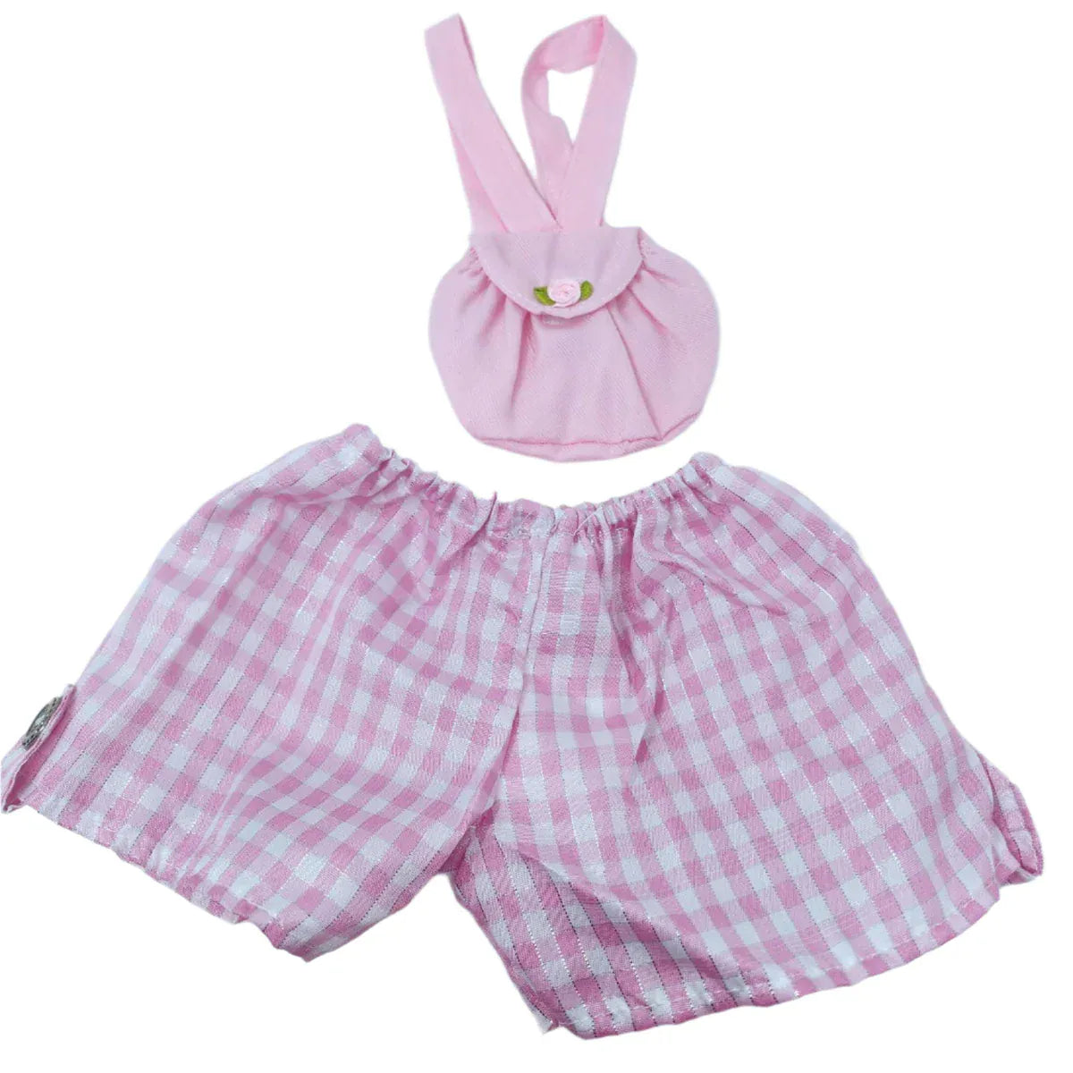 accessoire pantalon et sac rose pour peluche