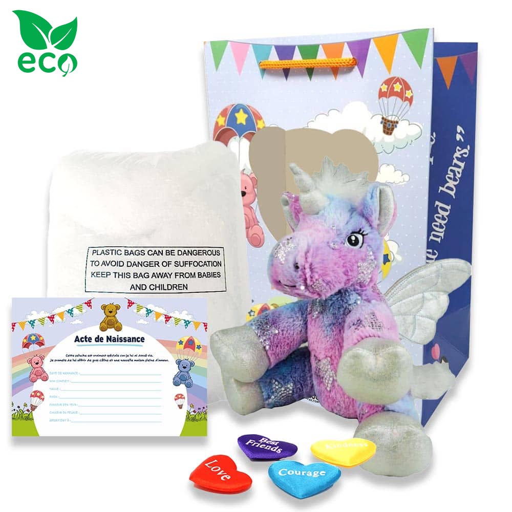 Coffret pour créer sa petite peluche Licorne Magique ECO 20cm