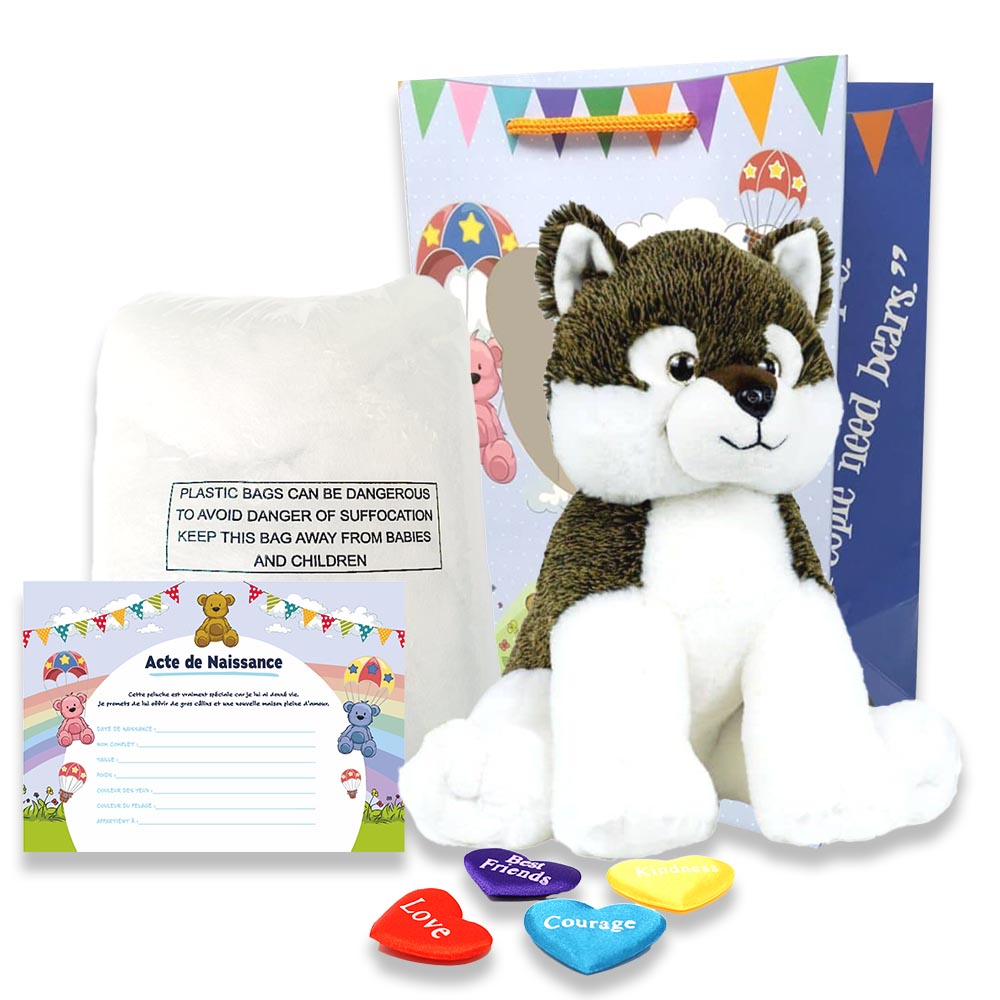 Coffret pour créer sa peluche Loup