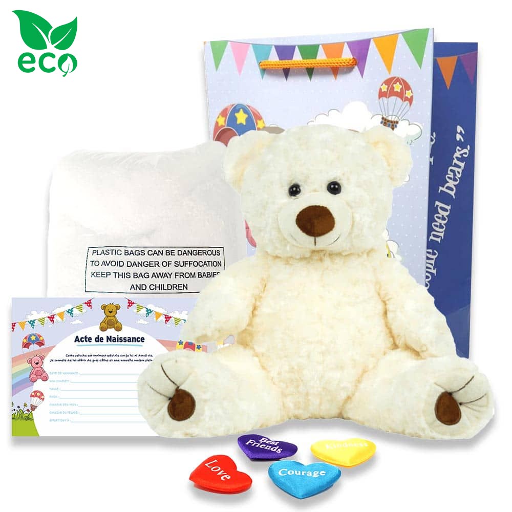 coffret pour créer sa grande peluche Ours Crème ECO - The Peluche Factory