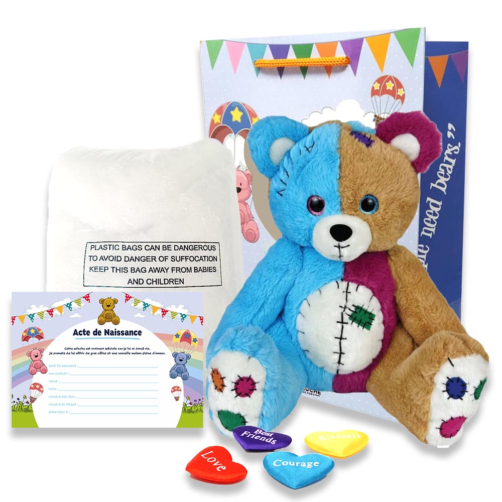 Coffret pour créer sa peluche Ourson Coloré