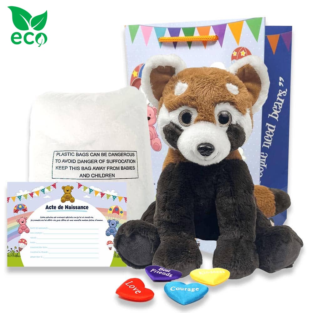 coffret pour créer sa peluche Peluche Panda Roux ECO
