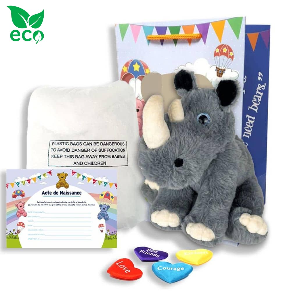 Coffret Peluche Rhinocéros ECO