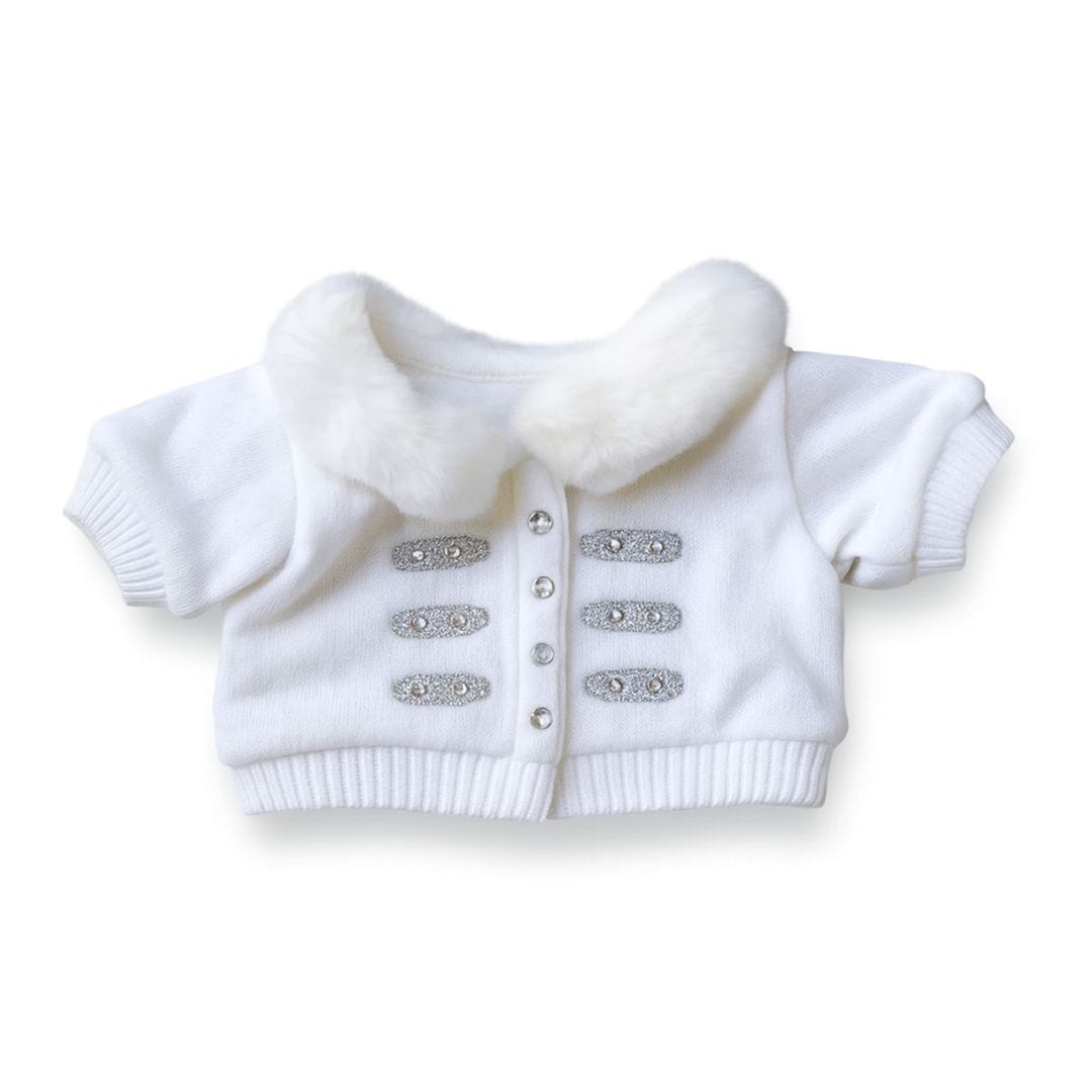 accessoiremeanteau fourrure blanc pour peluche