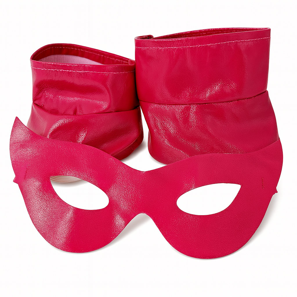 Masque et Bottes de Super-Héro Rose