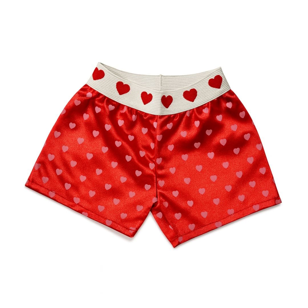 accessoire boxxer rouge à coeur pour peluche
