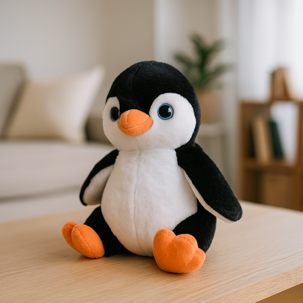 Coffret Peluche Pingouin Orange ECO
