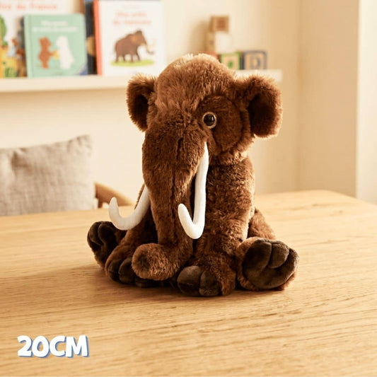 grande Peluche mamouth pour enfants, éco-responsable et respectueuse de l'environnement, faite en matériaux recyclés 20cm