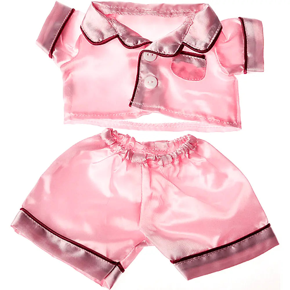 Pijama Rose Satin pour peluche 40cm