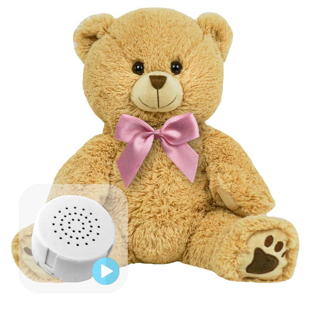 Coffret Gender Reveal - Ours Irsute avec Ruban Rose 40cm