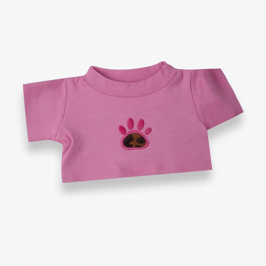 accessoire tshirt rose patte léopard pour peluche
