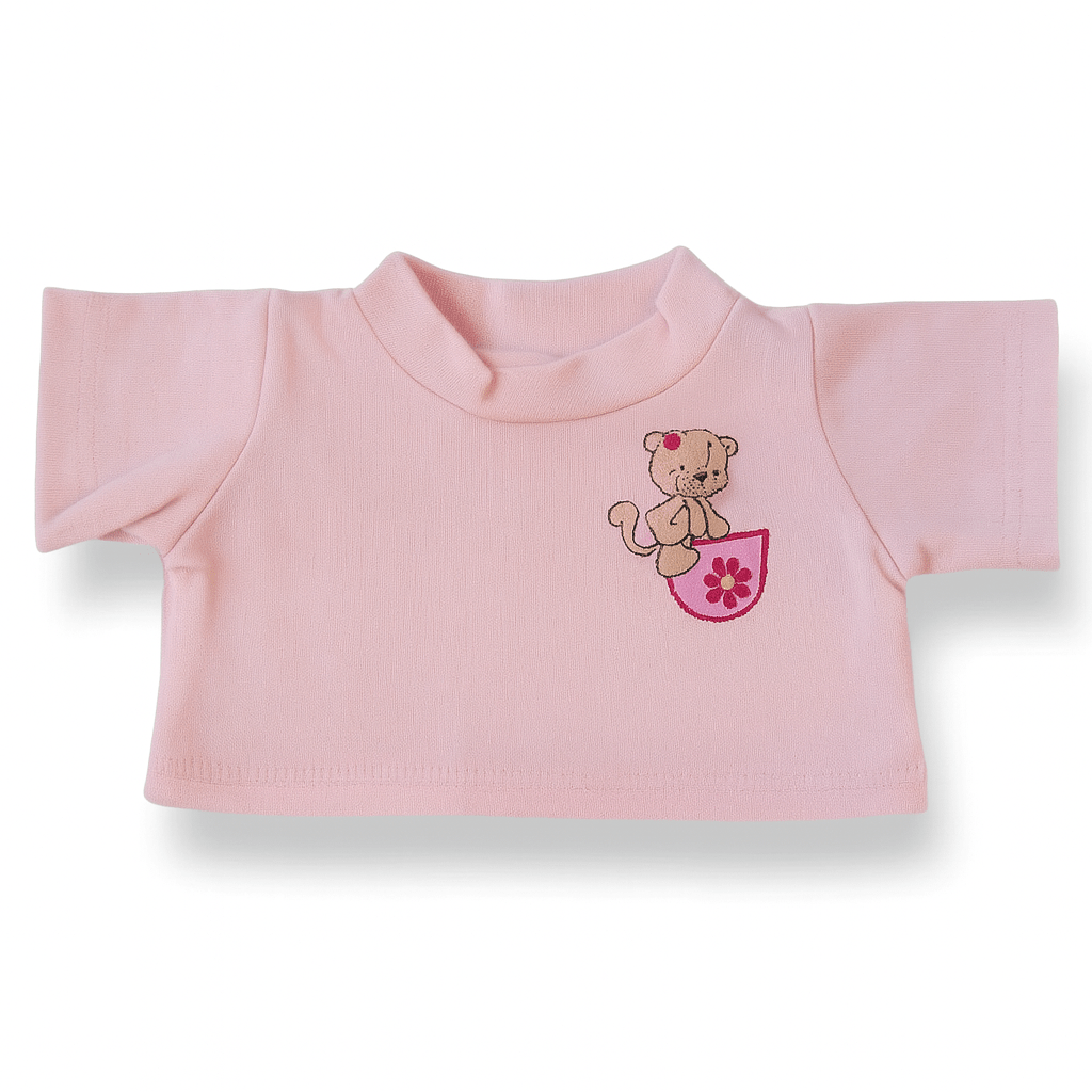 accessoire tshirt coeur ours pour peluche