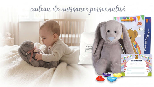 Cadeau de Naissance Personnalisé - Coffret Doudou DIY