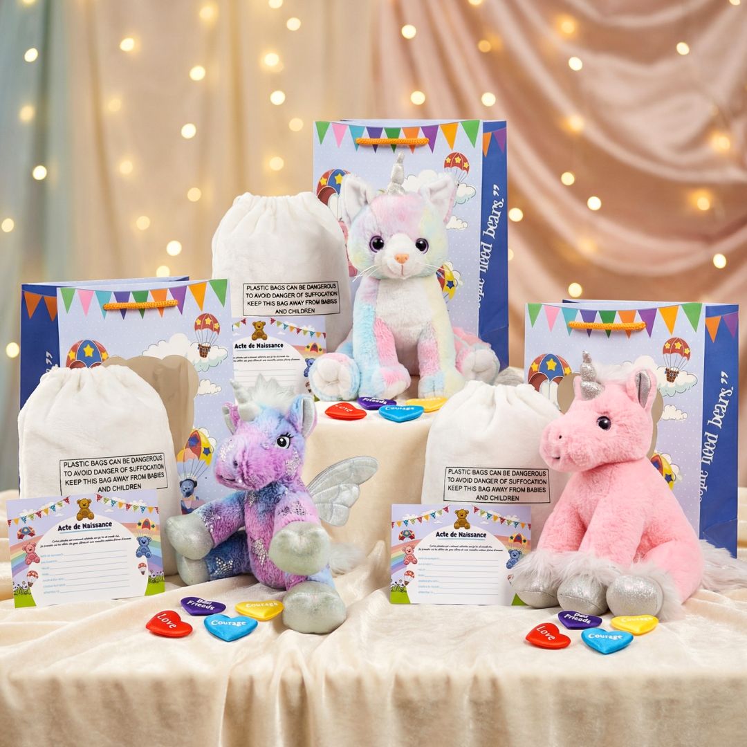 Gamme de peluche licorne