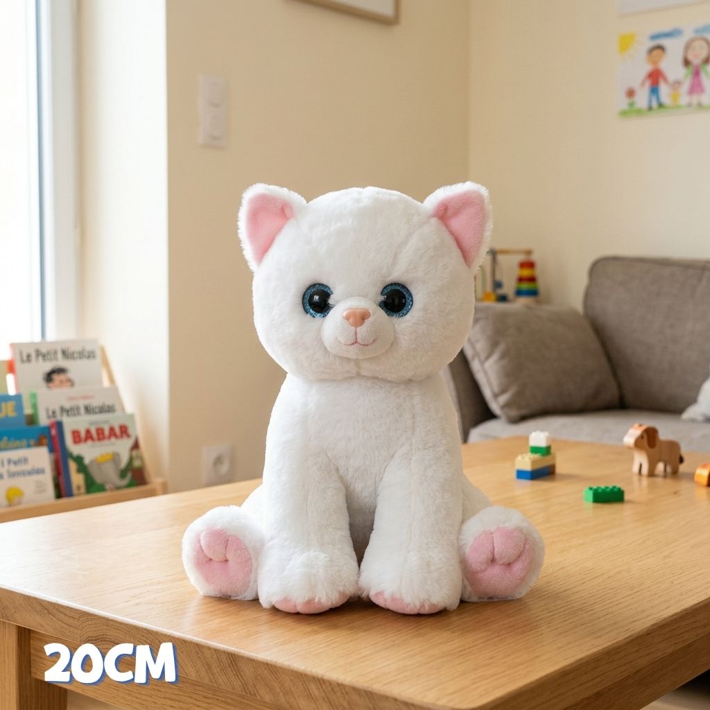 Coffret Peluche à Créer - Chat Blanc ECO