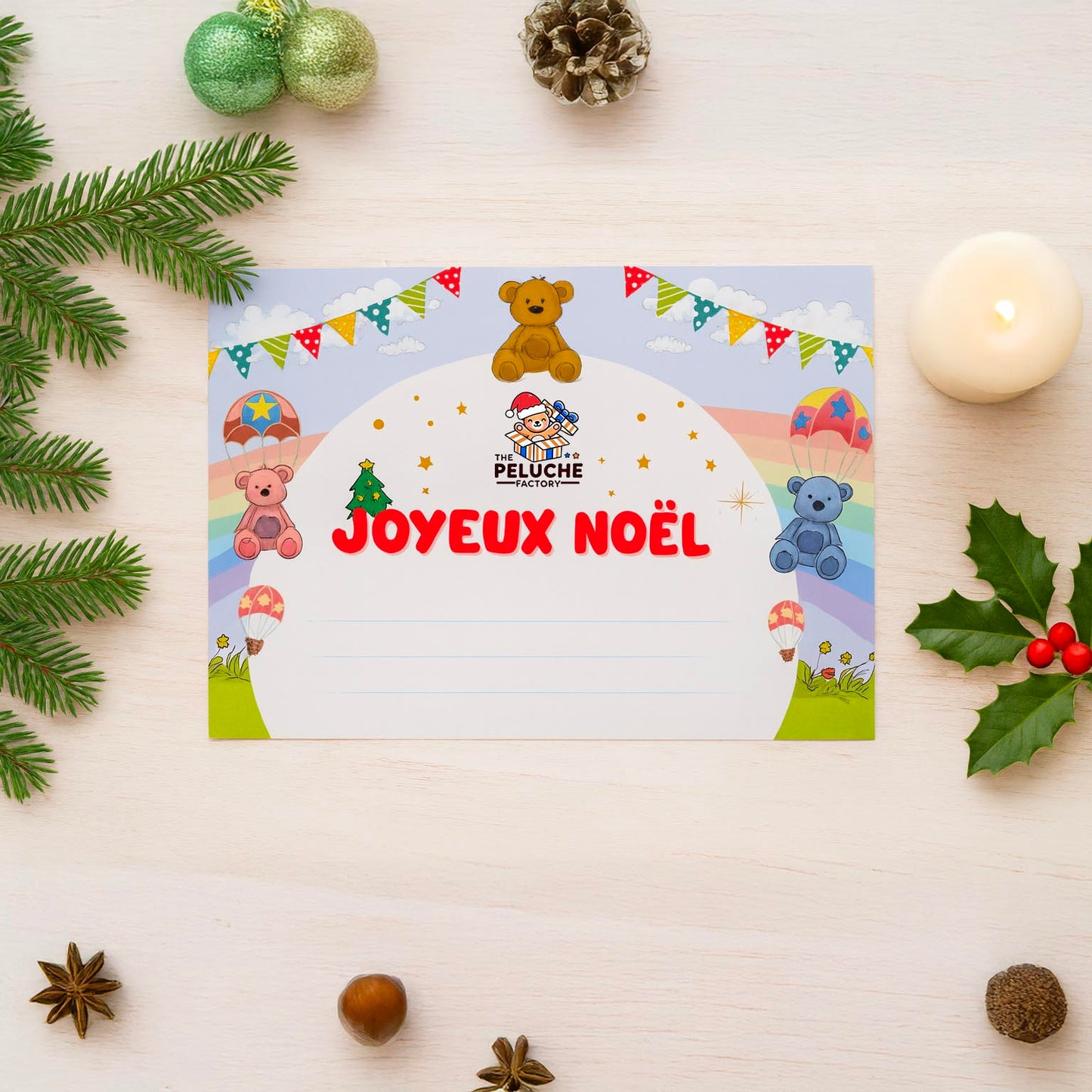 Carte de Noël écrite à la main