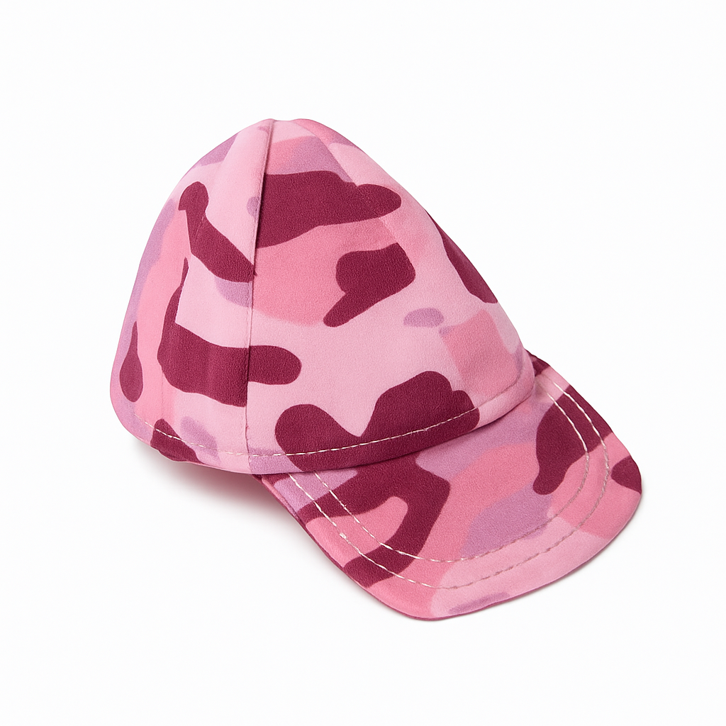 Accessoires casquette rose camouflage pour peluche