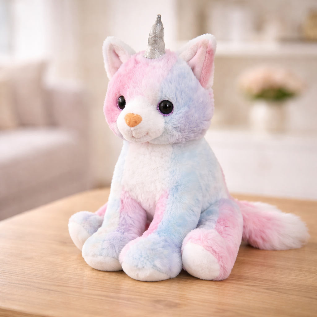Peluche chat licorne personnalisée