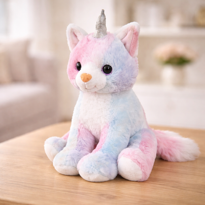 Peluche chat licorne personnalisée