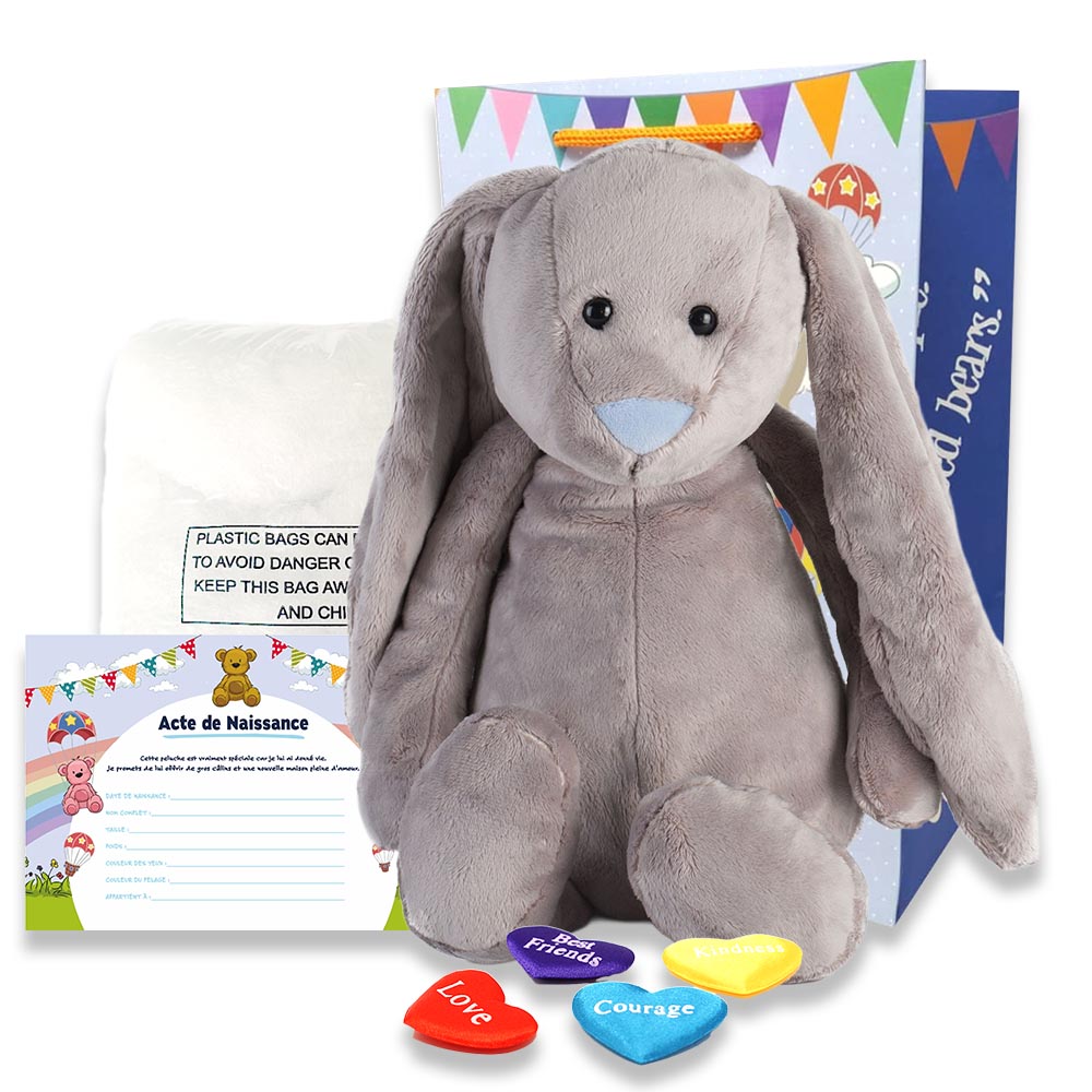 Coffret Peluche Lapin à créer et personnalisée