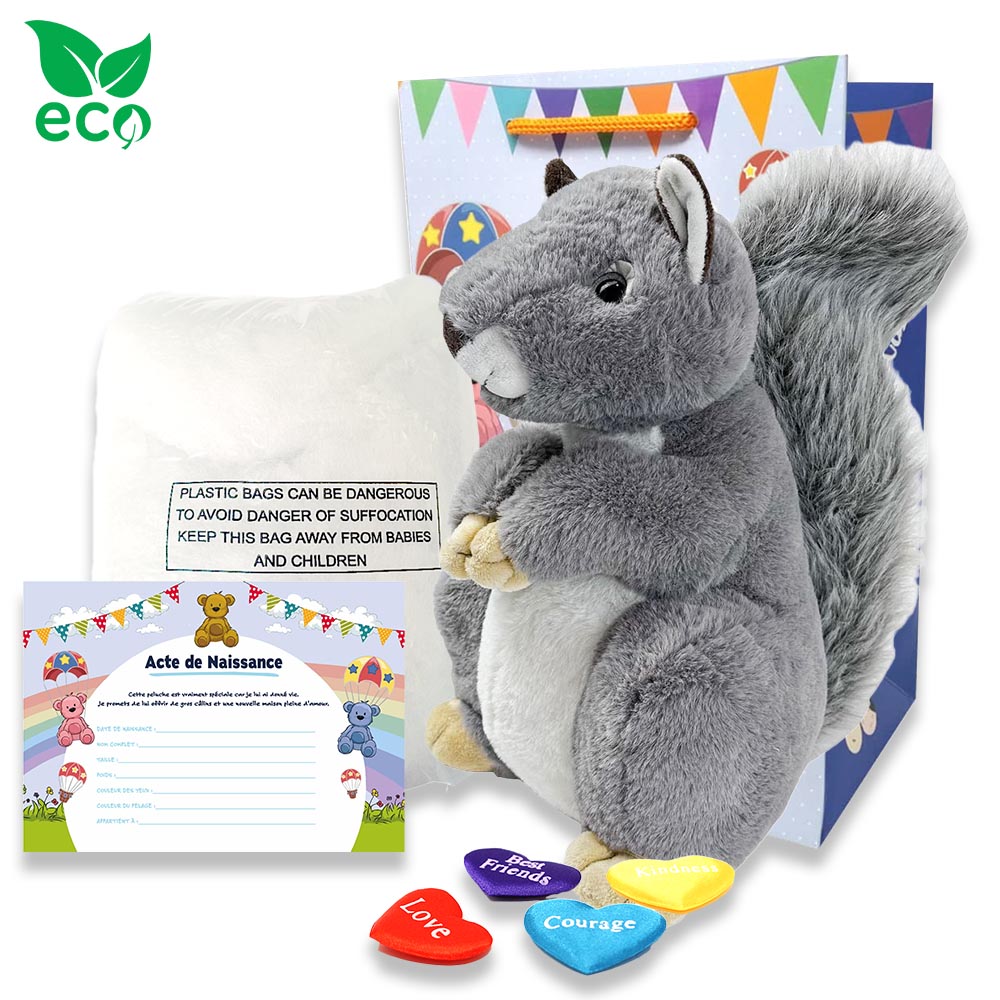 Coffret Peluche écureuil à créer et personnalisé