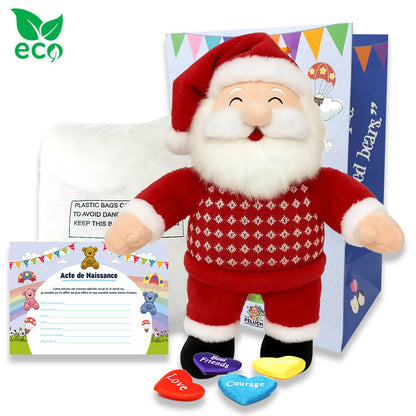 Peluche père Noël coffret cadeau de Noël