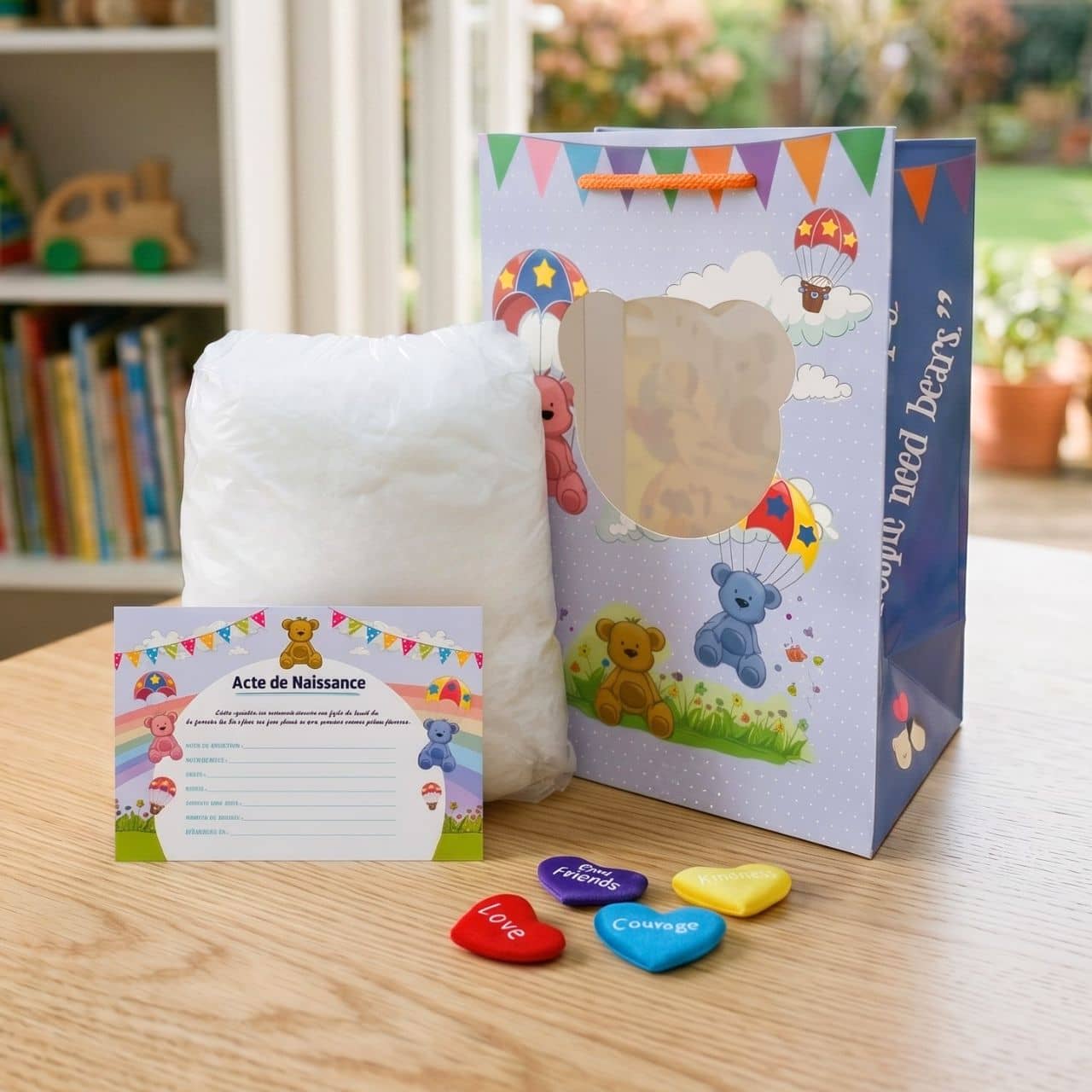 Le contenu du coffret peluche personnalisée