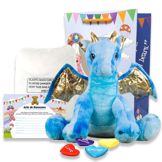 Coffret Peluche Dragon Bleu ECO