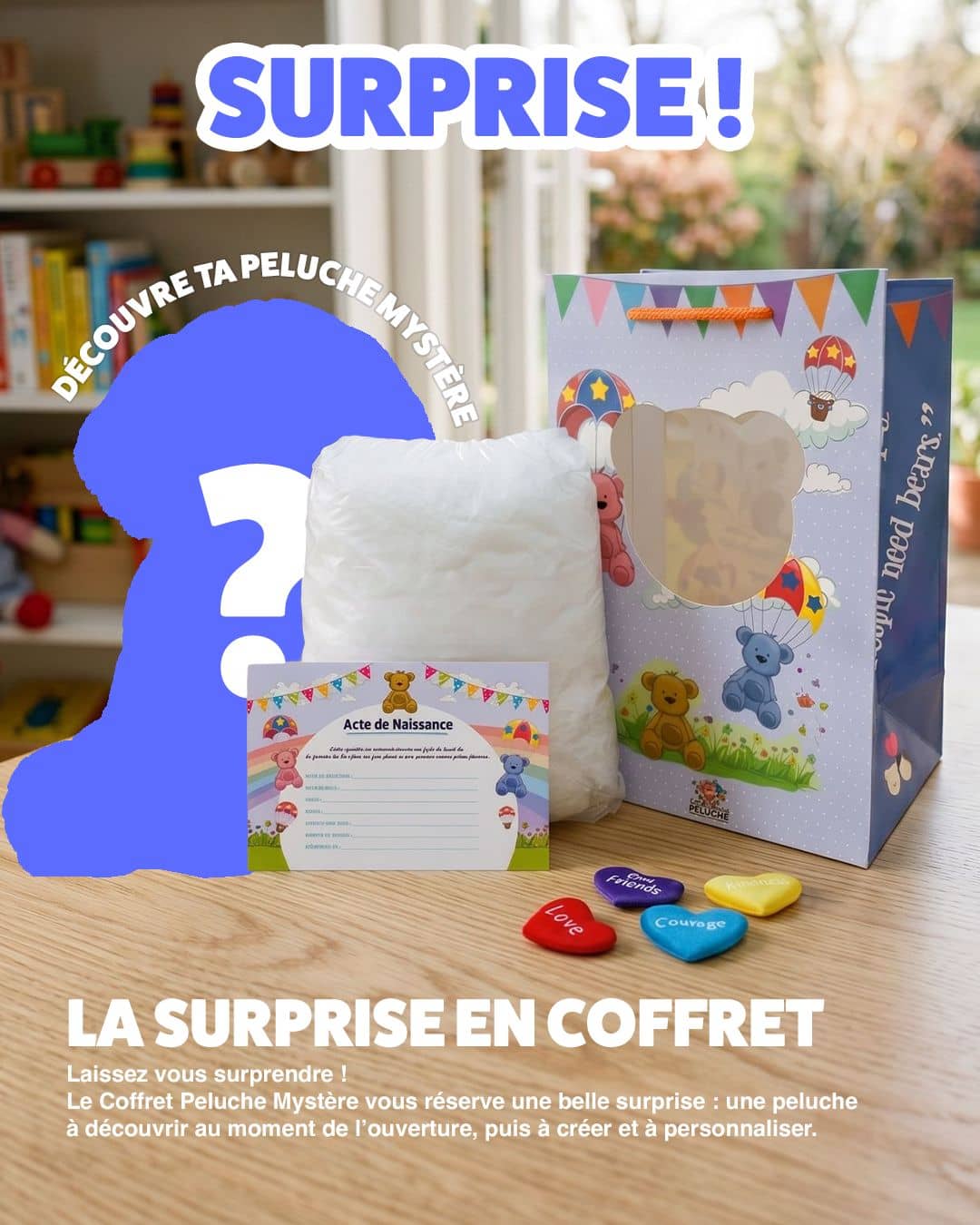 Coffret peluche mystère secrete surprise 20cm