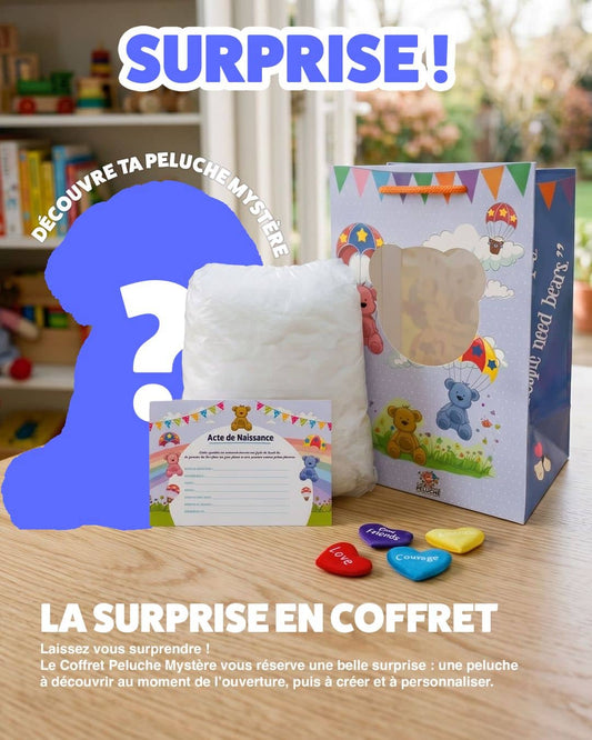 Coffret peluche mystère secrete surprise 20cm