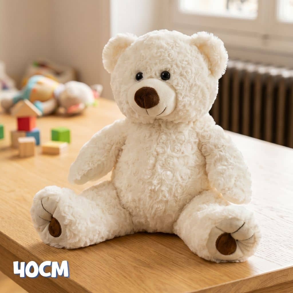 grande peluche ours crême