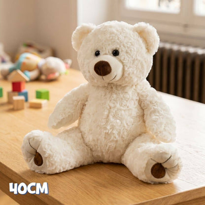 grande peluche ours crême