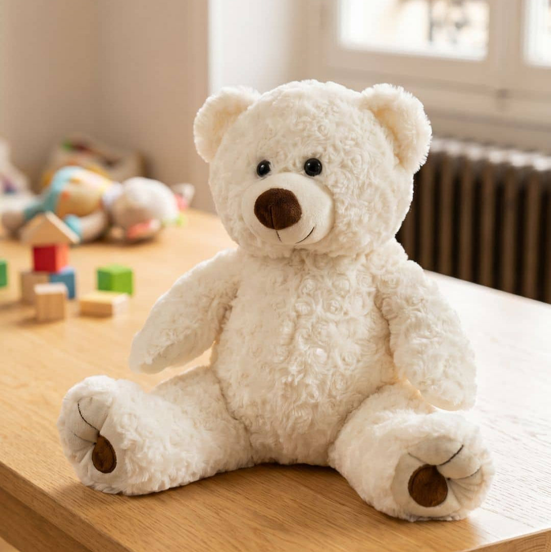 Grand ours en peluche contenu dans le coffret