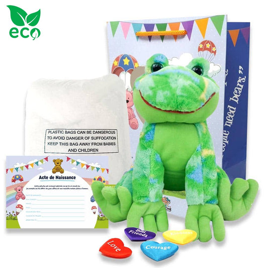 coffret pour créer sa peluche Grenouille verte ECO - The Peluche Factory