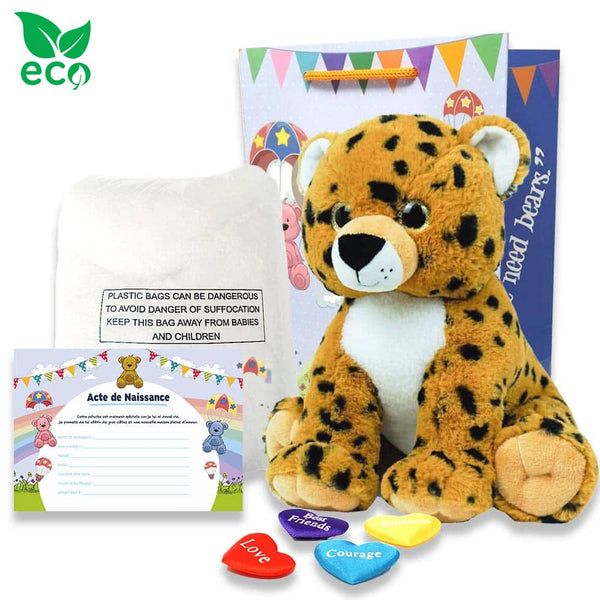 coffret pour créer sa peluche Guépard ECO - The Peluche Factory