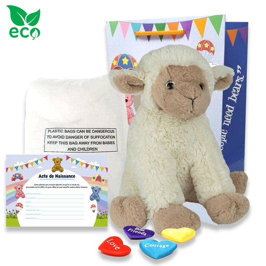 coffret pour créer sa grande peluche Mouton ECO - The Peluche Factory