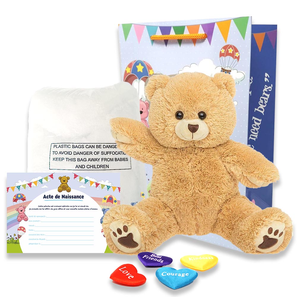 Coffret Peluche Ours Hirsute - The Peluche Factory