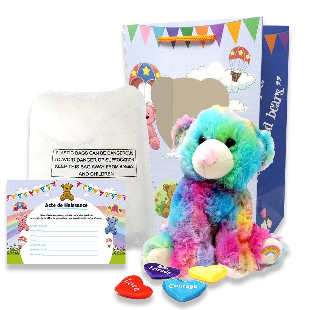 coffret pour créer sa petite peluche Ours Multicolore - The Peluche Factory