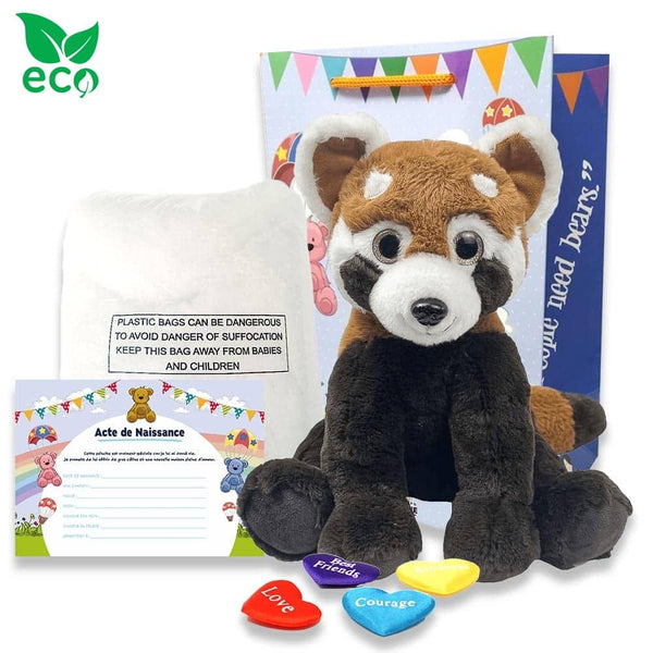 coffret pour créer sa peluche Peluche Panda Roux ECO