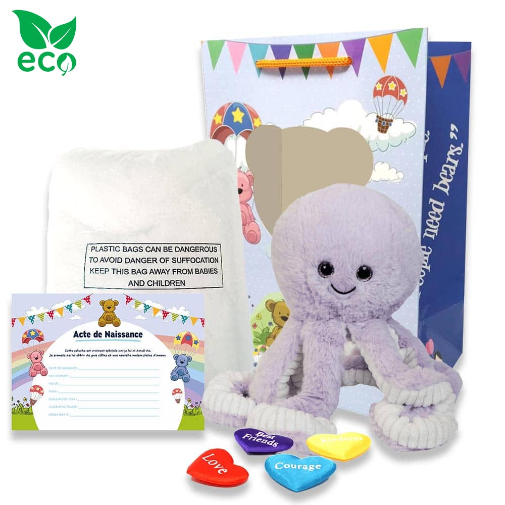 Coffret Peluche Poulpe ECO - The Peluche Factory