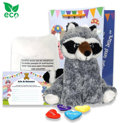 coffret pour créer sa grande peluche Raton Laveur ECO 40cm