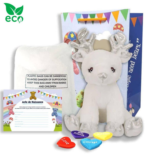 coffret pour créer sa peluche Renne des Neiges ECO - The Peluche Factory