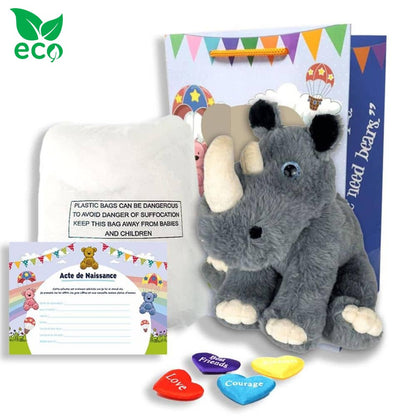 Coffret Peluche Rhinocéros ECO