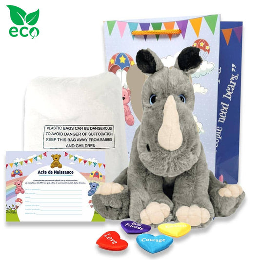 Coffret Peluche Rhinocéros ECO