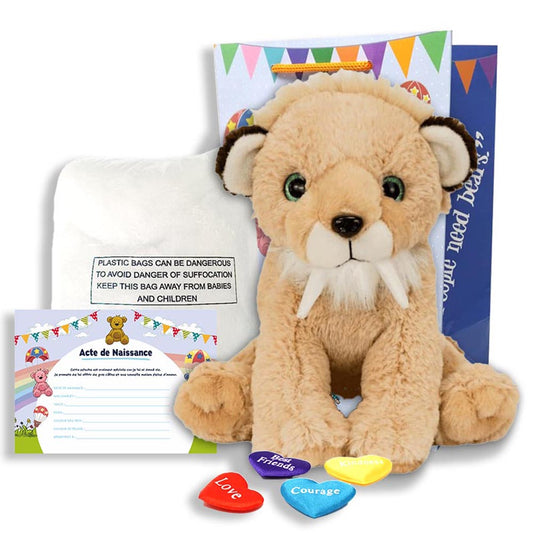 Coffret Peluche Tigre à Dents de Sabre