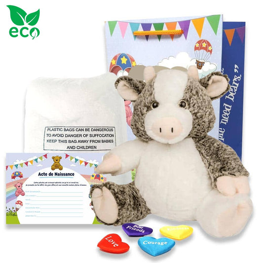 Coffret Peluche Vache ECO