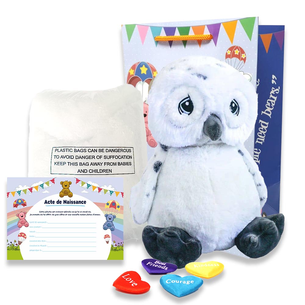 coffret pour créer sa peluche Chouette - The Peluche Factory