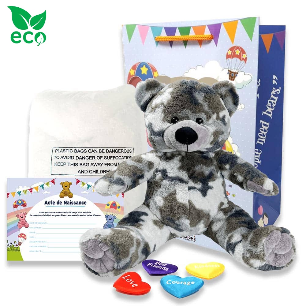 Coffret pour créer sa peluche Ours Militaire des Glaces ECO